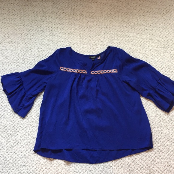 Royal blue shirt for girl Clearance